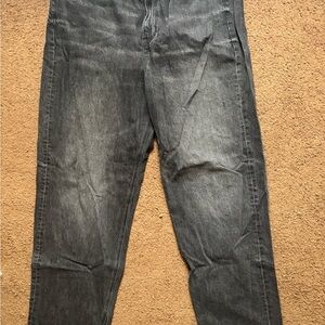 American Eagle Outfitters Dark Gray Wide Leg Jeans